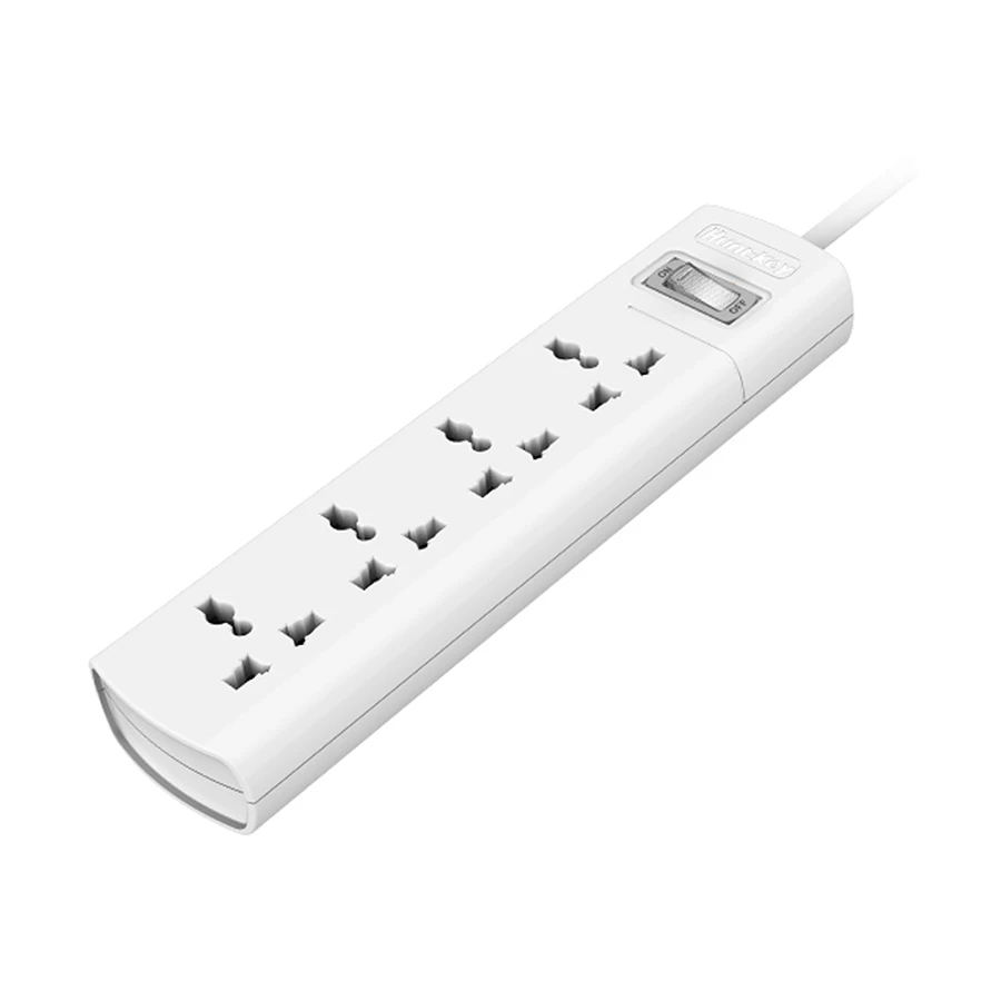 Huntkey 2 Pin 4 Port White Power Strip SZM401