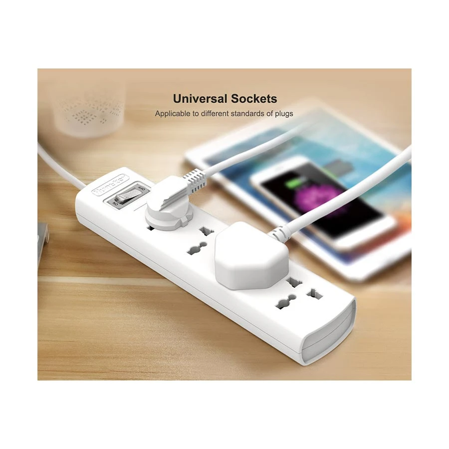 Huntkey 2 Pin 4 Port White Power Strip SZM401 - Image 4