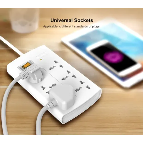 Huntkey Power Strip 3pin 6-Ports SZM 604 - Image 3