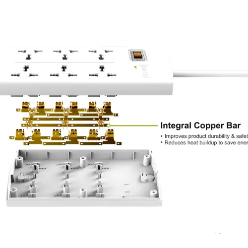 Huntkey Power Strip 3pin 6-Ports SZM 604 - Image 4