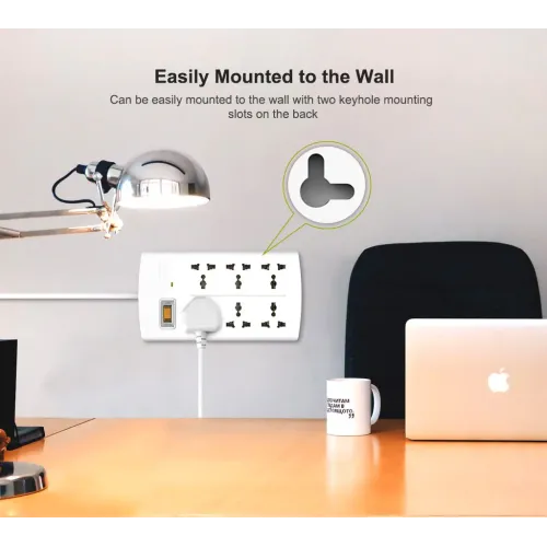 Huntkey Power Strip 3pin 6-Ports SZM 604 - Image 5